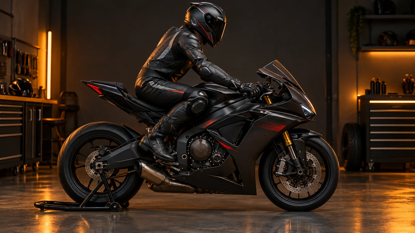 Ilustrasi Posisi Riding Motor Sport yang Nyaman dan Terkendali