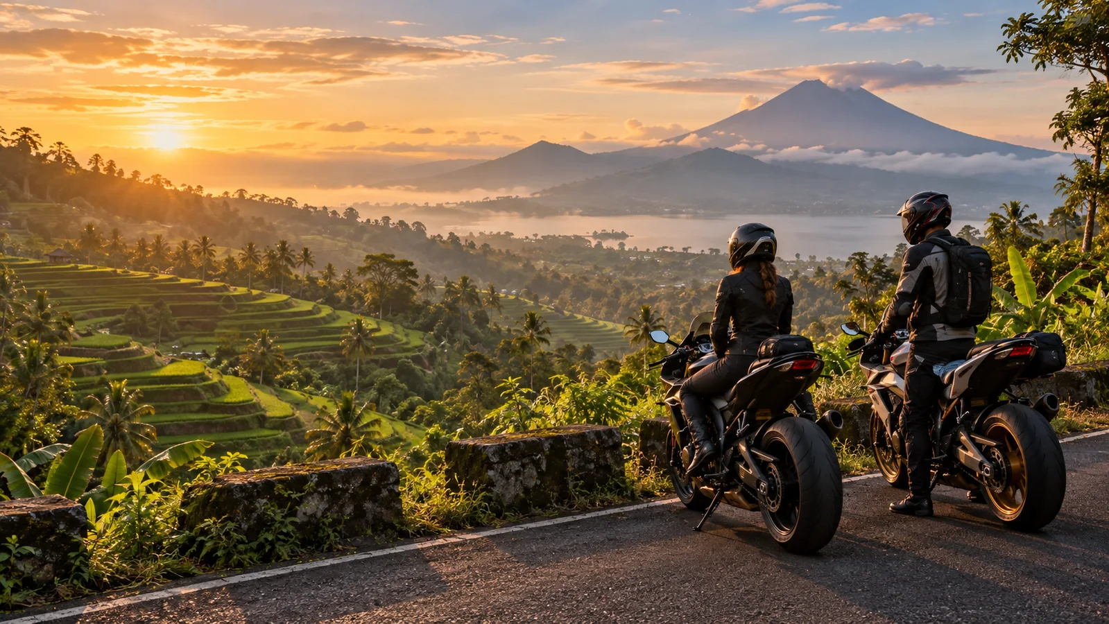 Ilustrasi Rute Riding Bali: Denpasar–Ubud–Kintamani